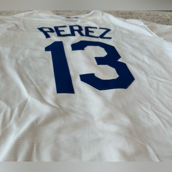 Nike Authentic Kansas City Royals Salvador Perez #13 Baseball Jersey Men’s Sz: L - Picture 7 of 7